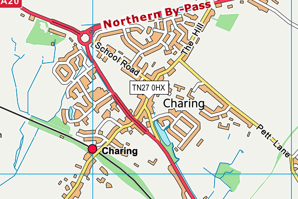 TN27 0HX map - OS VectorMap District (Ordnance Survey) TN27 0HX map - OS VectorMap District (Ordnance Survey)
