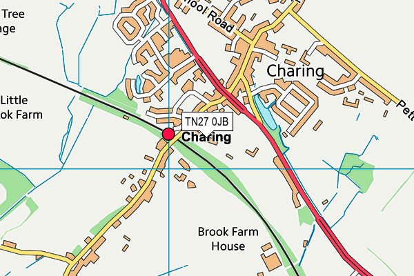 TN27 0JB map - OS VectorMap District (Ordnance Survey) TN27 0JB map - OS VectorMap District (Ordnance Survey)