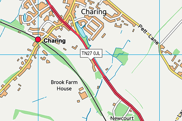 TN27 0JL map - OS VectorMap District (Ordnance Survey) TN27 0JL map - OS VectorMap District (Ordnance Survey)