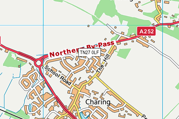 TN27 0LF map - OS VectorMap District (Ordnance Survey) TN27 0LF map - OS VectorMap District (Ordnance Survey)