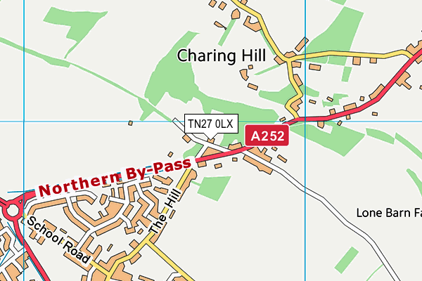 TN27 0LX map - OS VectorMap District (Ordnance Survey) TN27 0LX map - OS VectorMap District (Ordnance Survey)