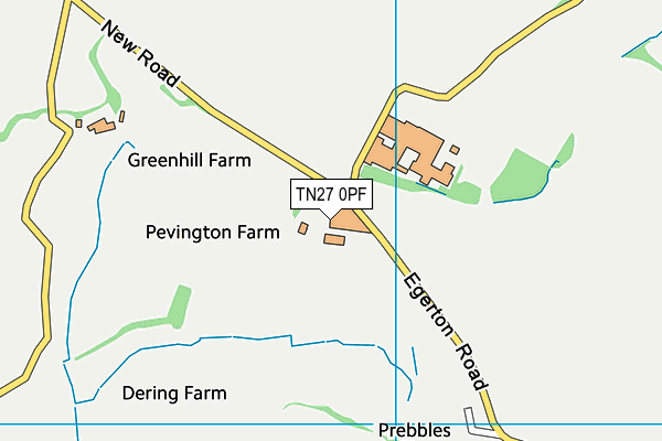 TN27 0PF map - OS VectorMap District (Ordnance Survey) TN27 0PF map - OS VectorMap District (Ordnance Survey)