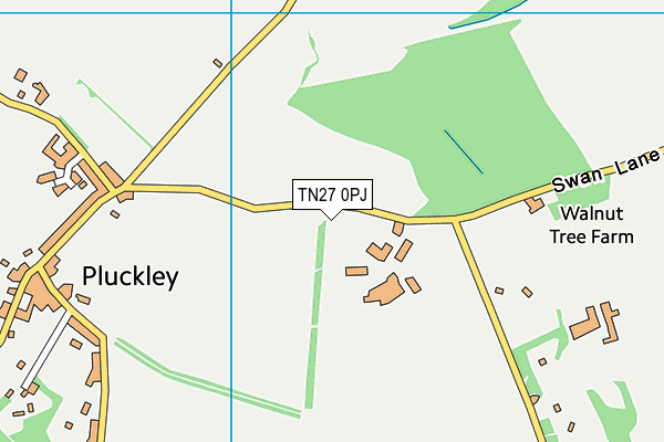 TN27 0PJ map - OS VectorMap District (Ordnance Survey) TN27 0PJ map - OS VectorMap District (Ordnance Survey)