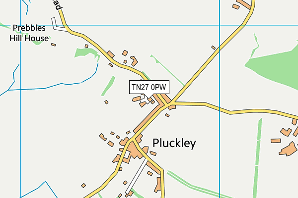 TN27 0PW map - OS VectorMap District (Ordnance Survey) TN27 0PW map - OS VectorMap District (Ordnance Survey)
