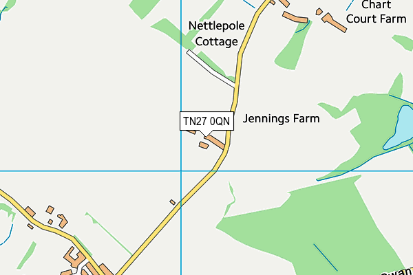 TN27 0QN map - OS VectorMap District (Ordnance Survey) TN27 0QN map - OS VectorMap District (Ordnance Survey)