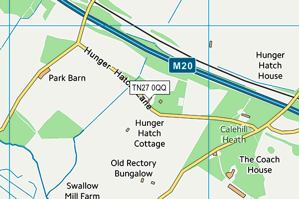 TN27 0QQ map - OS VectorMap District (Ordnance Survey) TN27 0QQ map - OS VectorMap District (Ordnance Survey)