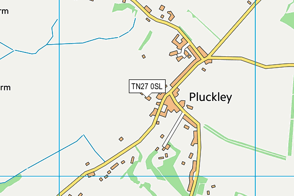 TN27 0SL map - OS VectorMap District (Ordnance Survey)