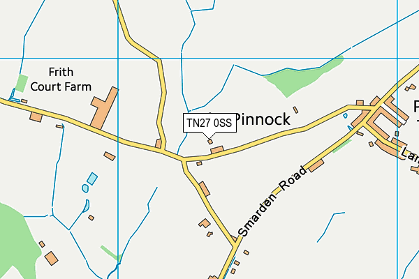 TN27 0SS map - OS VectorMap District (Ordnance Survey) TN27 0SS map - OS VectorMap District (Ordnance Survey)