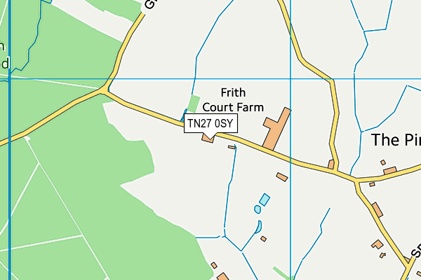 TN27 0SY map - OS VectorMap District (Ordnance Survey) TN27 0SY map - OS VectorMap District (Ordnance Survey)