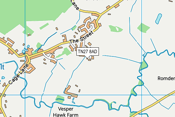 TN27 8AD map - OS VectorMap District (Ordnance Survey) TN27 8AD map - OS VectorMap District (Ordnance Survey)