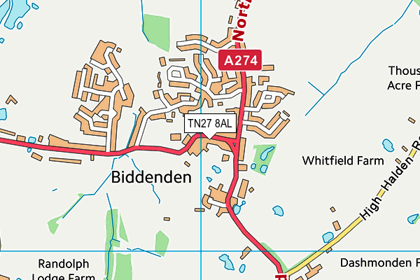 TN27 8AL map - OS VectorMap District (Ordnance Survey) TN27 8AL map - OS VectorMap District (Ordnance Survey)