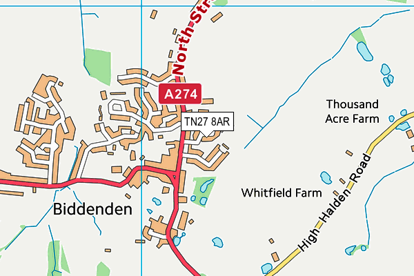 TN27 8AR map - OS VectorMap District (Ordnance Survey) TN27 8AR map - OS VectorMap District (Ordnance Survey)