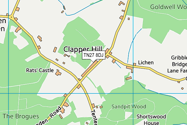 TN27 8DJ map - OS VectorMap District (Ordnance Survey) TN27 8DJ map - OS VectorMap District (Ordnance Survey)