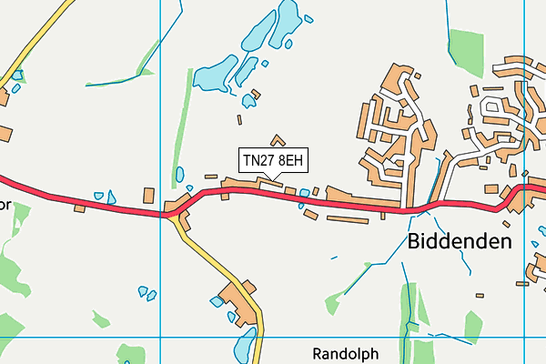 TN27 8EH map - OS VectorMap District (Ordnance Survey) TN27 8EH map - OS VectorMap District (Ordnance Survey)