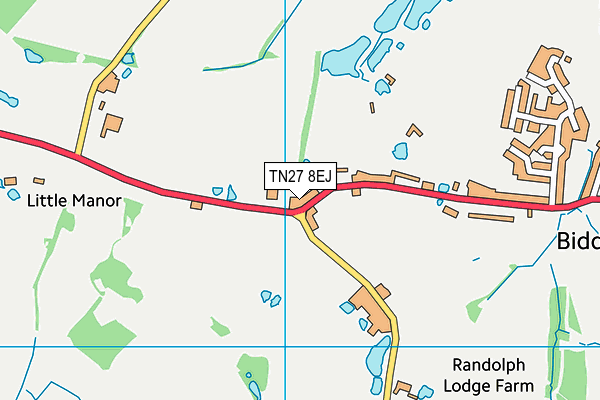 TN27 8EJ map - OS VectorMap District (Ordnance Survey) TN27 8EJ map - OS VectorMap District (Ordnance Survey)