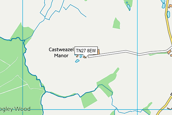 TN27 8EW map - OS VectorMap District (Ordnance Survey) TN27 8EW map - OS VectorMap District (Ordnance Survey)