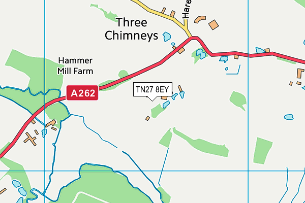 TN27 8EY map - OS VectorMap District (Ordnance Survey) TN27 8EY map - OS VectorMap District (Ordnance Survey)