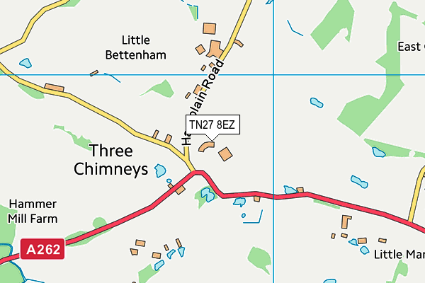 TN27 8EZ map - OS VectorMap District (Ordnance Survey) TN27 8EZ map - OS VectorMap District (Ordnance Survey)