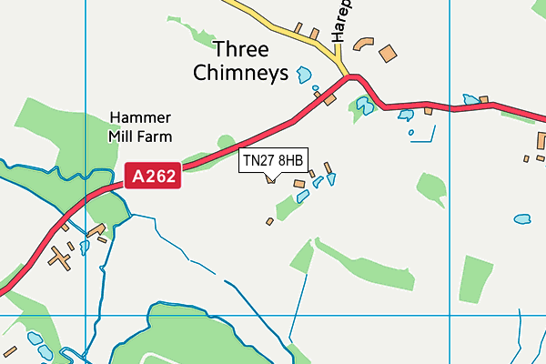 TN27 8HB map - OS VectorMap District (Ordnance Survey) TN27 8HB map - OS VectorMap District (Ordnance Survey)