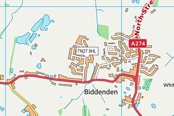 TN27 8HL map - OS VectorMap District (Ordnance Survey) TN27 8HL map - OS VectorMap District (Ordnance Survey)