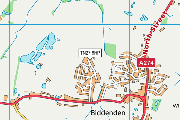 TN27 8HP map - OS VectorMap District (Ordnance Survey) TN27 8HP map - OS VectorMap District (Ordnance Survey)