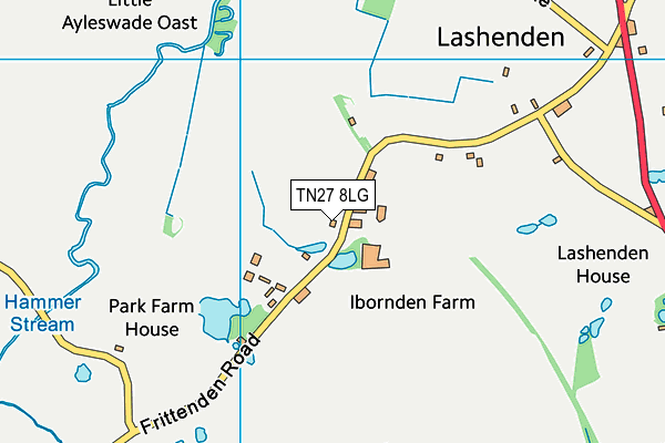 TN27 8LG map - OS VectorMap District (Ordnance Survey) TN27 8LG map - OS VectorMap District (Ordnance Survey)