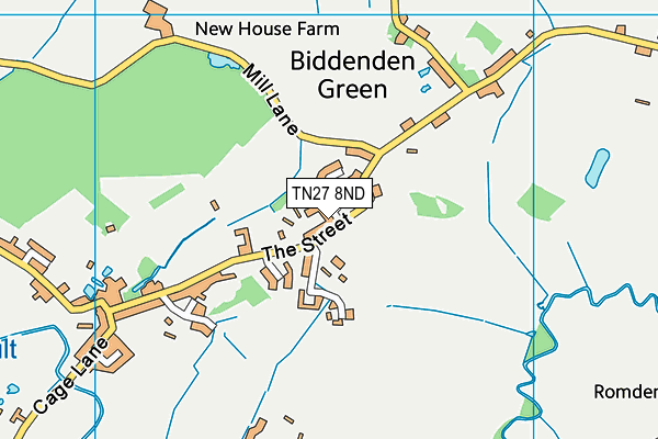 TN27 8ND map - OS VectorMap District (Ordnance Survey) TN27 8ND map - OS VectorMap District (Ordnance Survey)