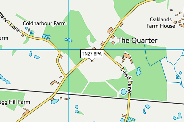 TN27 8PA map - OS VectorMap District (Ordnance Survey) TN27 8PA map - OS VectorMap District (Ordnance Survey)