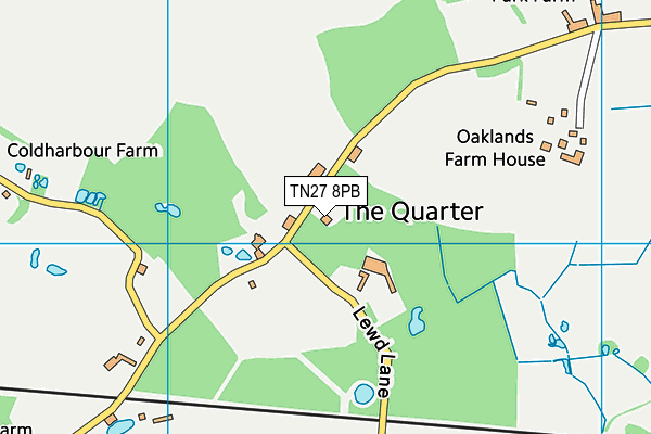 TN27 8PB map - OS VectorMap District (Ordnance Survey) TN27 8PB map - OS VectorMap District (Ordnance Survey)