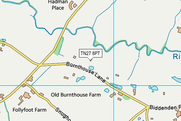 TN27 8PT map - OS VectorMap District (Ordnance Survey) TN27 8PT map - OS VectorMap District (Ordnance Survey)