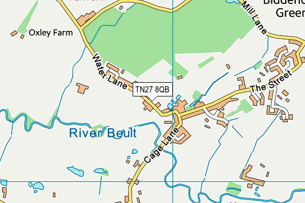 TN27 8QB map - OS VectorMap District (Ordnance Survey)