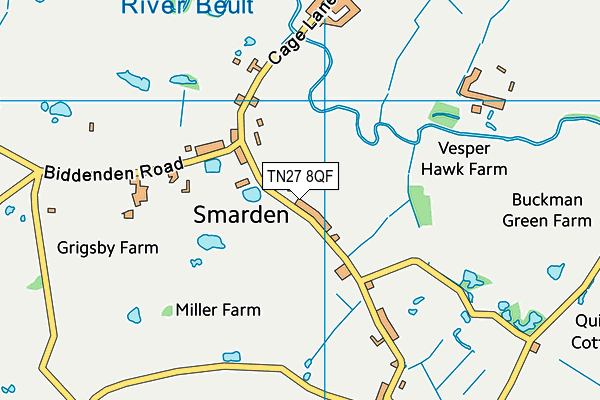 TN27 8QF map - OS VectorMap District (Ordnance Survey) TN27 8QF map - OS VectorMap District (Ordnance Survey)