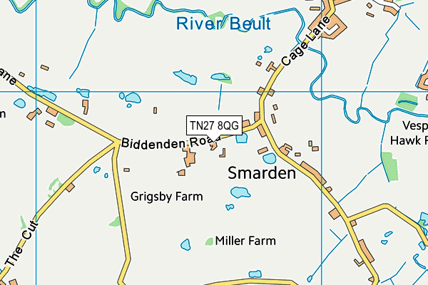 TN27 8QG map - OS VectorMap District (Ordnance Survey) TN27 8QG map - OS VectorMap District (Ordnance Survey)
