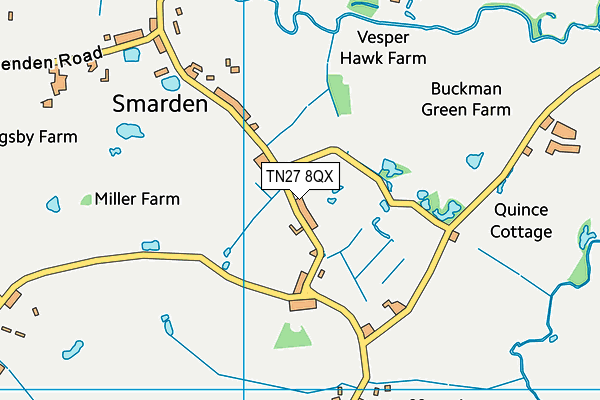 TN27 8QX map - OS VectorMap District (Ordnance Survey) TN27 8QX map - OS VectorMap District (Ordnance Survey)