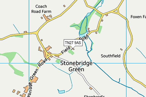 TN27 9AS map - OS VectorMap District (Ordnance Survey) TN27 9AS map - OS VectorMap District (Ordnance Survey)