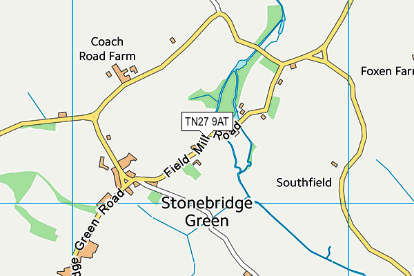 TN27 9AT map - OS VectorMap District (Ordnance Survey) TN27 9AT map - OS VectorMap District (Ordnance Survey)