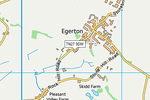 TN27 9DW map - OS VectorMap District (Ordnance Survey) TN27 9DW map - OS VectorMap District (Ordnance Survey)