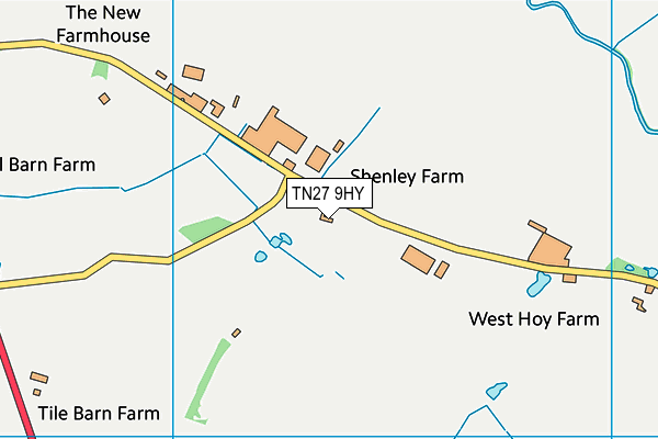 TN27 9HY map - OS VectorMap District (Ordnance Survey) TN27 9HY map - OS VectorMap District (Ordnance Survey)