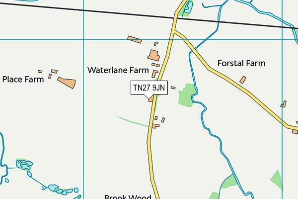 TN27 9JN map - OS VectorMap District (Ordnance Survey) TN27 9JN map - OS VectorMap District (Ordnance Survey)
