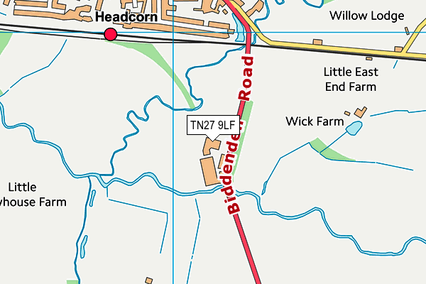 TN27 9LF map - OS VectorMap District (Ordnance Survey) TN27 9LF map - OS VectorMap District (Ordnance Survey)