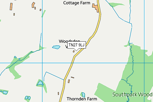 TN27 9LJ map - OS VectorMap District (Ordnance Survey) TN27 9LJ map - OS VectorMap District (Ordnance Survey)