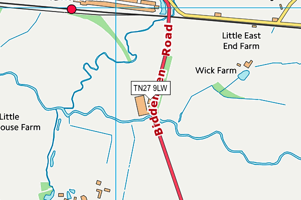 TN27 9LW map - OS VectorMap District (Ordnance Survey) TN27 9LW map - OS VectorMap District (Ordnance Survey)