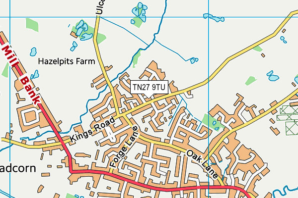TN27 9TU map - OS VectorMap District (Ordnance Survey)