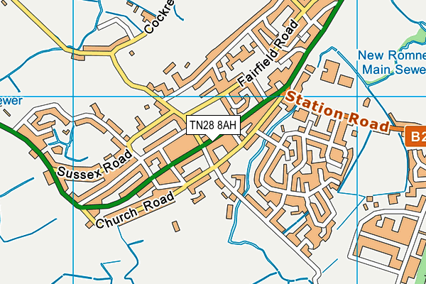TN28 8AH map - OS VectorMap District (Ordnance Survey) TN28 8AH map - OS VectorMap District (Ordnance Survey)