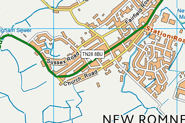 TN28 8BU map - OS VectorMap District (Ordnance Survey) TN28 8BU map - OS VectorMap District (Ordnance Survey)