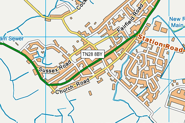 TN28 8BY map - OS VectorMap District (Ordnance Survey) TN28 8BY map - OS VectorMap District (Ordnance Survey)