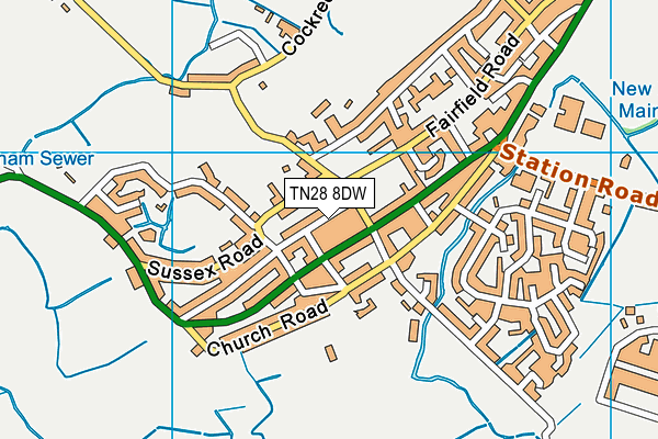 TN28 8DW map - OS VectorMap District (Ordnance Survey) TN28 8DW map - OS VectorMap District (Ordnance Survey)