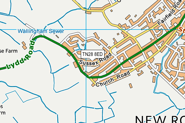 TN28 8ED map - OS VectorMap District (Ordnance Survey) TN28 8ED map - OS VectorMap District (Ordnance Survey)