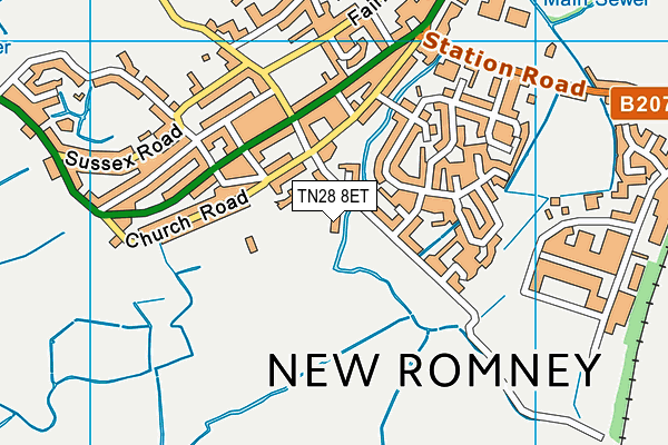 TN28 8ET map - OS VectorMap District (Ordnance Survey) TN28 8ET map - OS VectorMap District (Ordnance Survey)