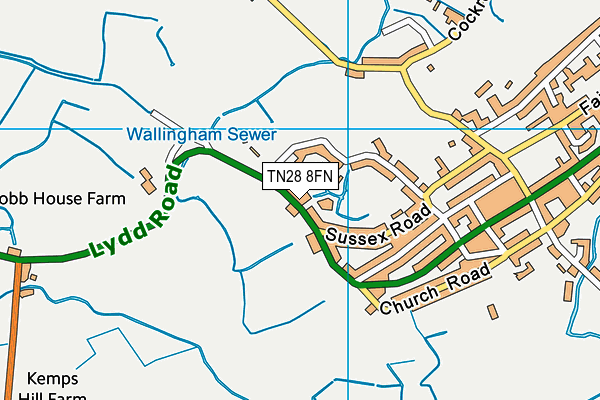 TN28 8FN map - OS VectorMap District (Ordnance Survey) TN28 8FN map - OS VectorMap District (Ordnance Survey)